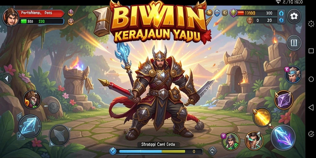 Screenshoot gameplay BIWIN yang menunjukkan serangan musuh dan strategi pertahanan.