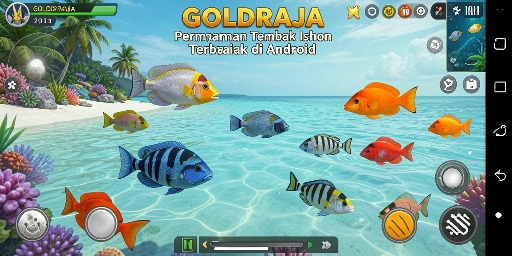Gameplay seru Tembak Ikan di GOLDRAJA yang penuh tantangan.