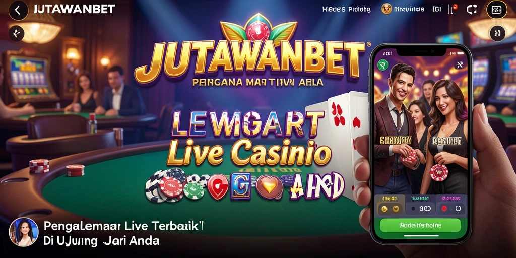 Tampilan gameplay Live Casino yang seru dan interaktif di JUTAWANBET.