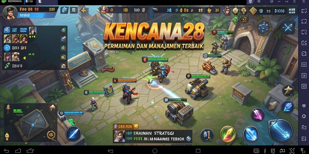 Screenshot gameplay KENCANA28 yang menunjukkan strategi pertempuran mendalam.