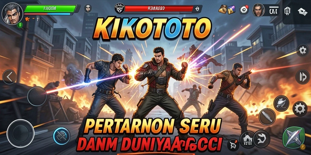 Tampilan aksi epik dalam gameplay KIKOTOTO yang seru.