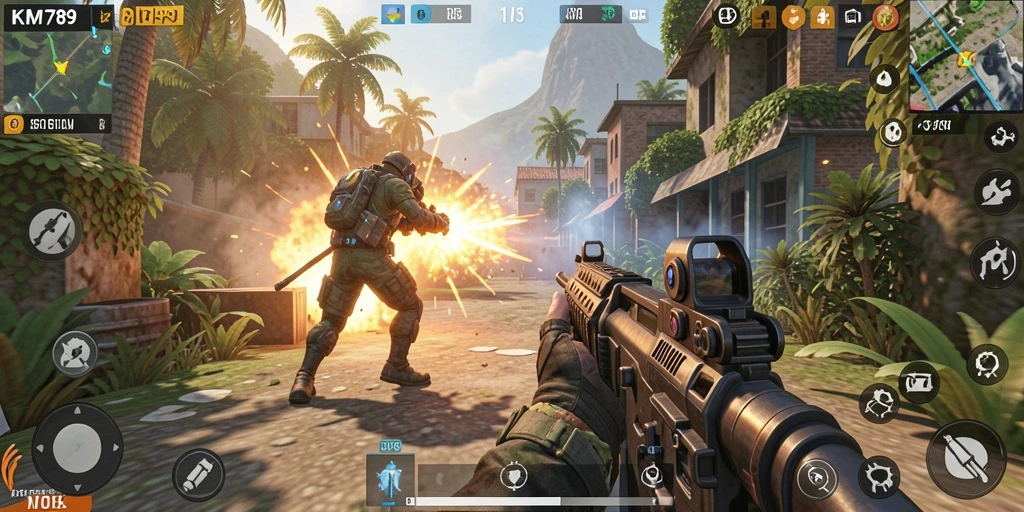 Tampilan gameplay KM789 yang mendebarkan dan penuh aksi.