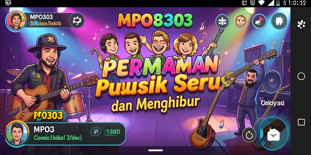 Tampilan gameplay MPO303 yang menarik dengan interaksi musik.