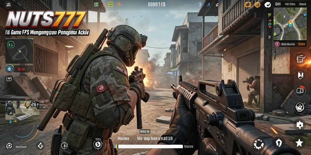 Gameplay intens NUTS777 dengan aksi menembak yang mendebarkan.