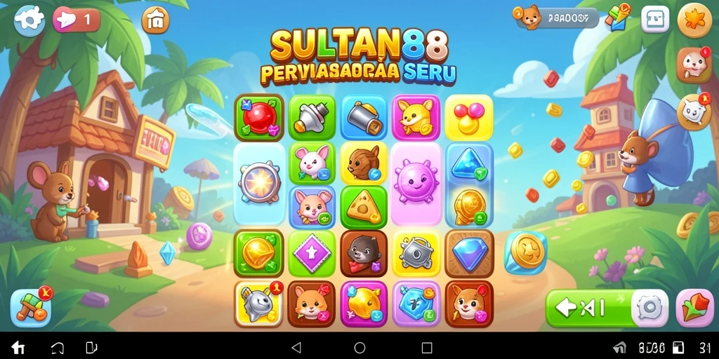Tampilan gameplay SULTAN88 yang penuh warna dan seru.