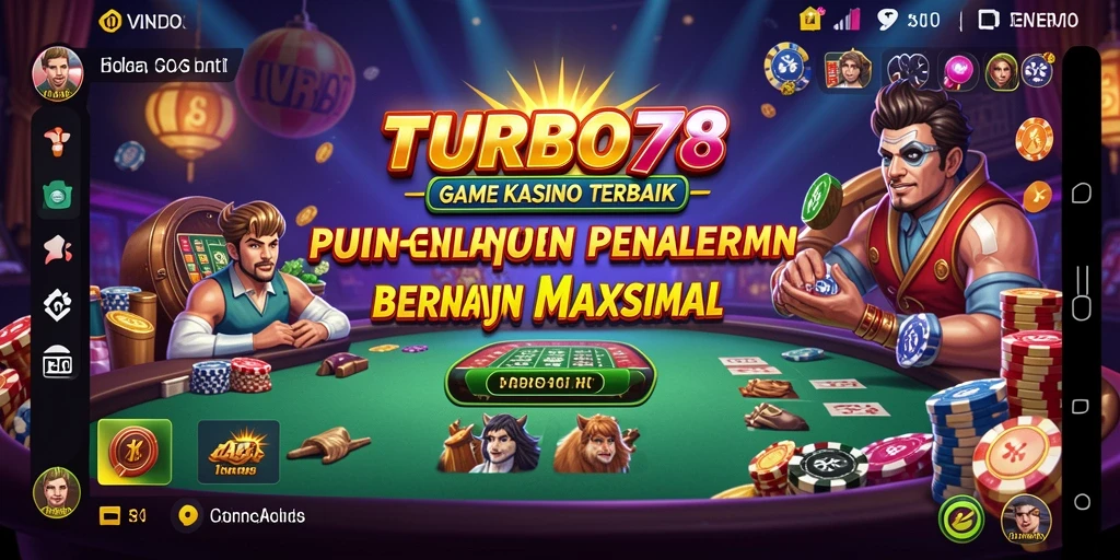 Screenshot utama TURBO78 menampilkan gameplay Kasino yang seru.